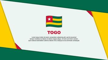 Togo flagga abstrakt bakgrund design mall. Togo oberoende dag baner tecknad serie vektor illustration. Togo oberoende dag