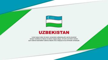 uzbekistan flagga abstrakt bakgrund design mall. uzbekistan oberoende dag baner tecknad serie vektor illustration. uzbekistan