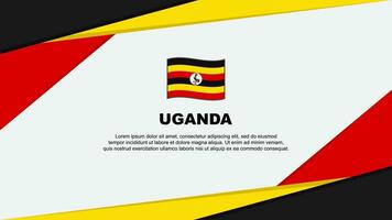 uganda flagga abstrakt bakgrund design mall. uganda oberoende dag baner tecknad serie vektor illustration. uganda