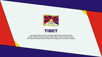 Tibet Flagge abstrakt Hintergrund Design Vorlage. Tibet Unabhängigkeit Tag Banner Karikatur Vektor Illustration. Tibet Unabhängigkeit Tag