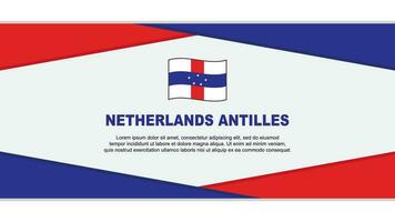 Niederlande Antillen Flagge abstrakt Hintergrund Design Vorlage. Niederlande Antillen Unabhängigkeit Tag Banner Karikatur Vektor Illustration. Niederlande Antillen Vektor