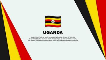 uganda flagga abstrakt bakgrund design mall. uganda oberoende dag baner tecknad serie vektor illustration. uganda flagga