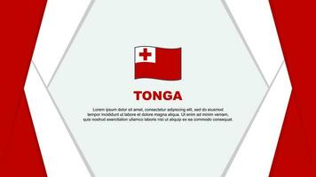 Tonga Flagge abstrakt Hintergrund Design Vorlage. Tonga Unabhängigkeit Tag Banner Karikatur Vektor Illustration. Tonga Hintergrund