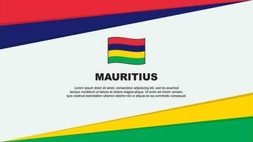 Mauritius Flagge abstrakt Hintergrund Design Vorlage. Mauritius Unabhängigkeit Tag Banner Karikatur Vektor Illustration. Mauritius Design