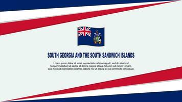 Süd Georgia und das Süd Sandwich Inseln Flagge abstrakt Hintergrund Design Vorlage. Unabhängigkeit Tag Banner Karikatur Vektor Illustration. Design