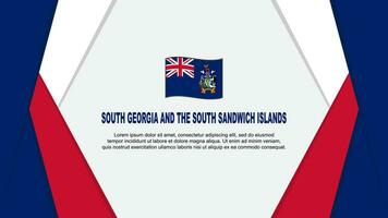 Süd Georgia und das Süd Sandwich Inseln Flagge abstrakt Hintergrund Design Vorlage. Unabhängigkeit Tag Banner Karikatur Vektor Illustration. Hintergrund