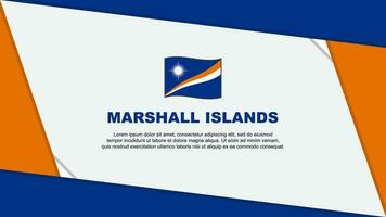 Marshall Inseln Flagge abstrakt Hintergrund Design Vorlage. Marshall Inseln Unabhängigkeit Tag Banner Karikatur Vektor Illustration. Marshall Inseln Unabhängigkeit Tag