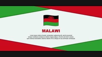 Malawi Flagge abstrakt Hintergrund Design Vorlage. Malawi Unabhängigkeit Tag Banner Karikatur Vektor Illustration. Malawi Vektor