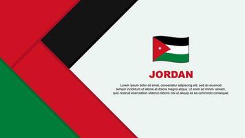 Jordan Flagge abstrakt Hintergrund Design Vorlage. Jordan Unabhängigkeit Tag Banner Karikatur Vektor Illustration. Jordan Illustration