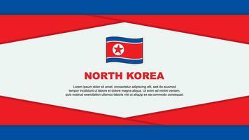 Norden Korea Flagge abstrakt Hintergrund Design Vorlage. Norden Korea Unabhängigkeit Tag Banner Karikatur Vektor Illustration. Norden Korea Vektor