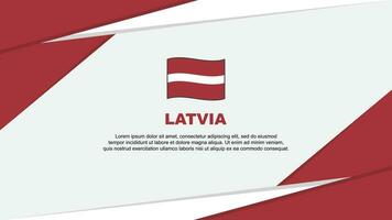 Lettland Flagge abstrakt Hintergrund Design Vorlage. Lettland Unabhängigkeit Tag Banner Karikatur Vektor Illustration. Lettland