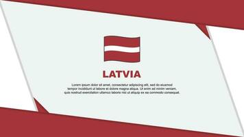 Lettland Flagge abstrakt Hintergrund Design Vorlage. Lettland Unabhängigkeit Tag Banner Karikatur Vektor Illustration. Lettland Unabhängigkeit Tag