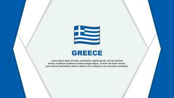 grekland flagga abstrakt bakgrund design mall. grekland oberoende dag baner tecknad serie vektor illustration. grekland bakgrund