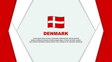 Dänemark Flagge abstrakt Hintergrund Design Vorlage. Dänemark Unabhängigkeit Tag Banner Karikatur Vektor Illustration. Dänemark Hintergrund