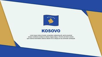 kosovo flagga abstrakt bakgrund design mall. kosovo oberoende dag baner tecknad serie vektor illustration. kosovo oberoende dag
