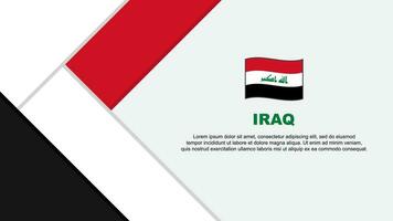 Irak Flagge abstrakt Hintergrund Design Vorlage. Irak Unabhängigkeit Tag Banner Karikatur Vektor Illustration. Irak Illustration