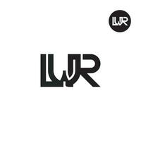 brev lwr monogram logotyp design vektor