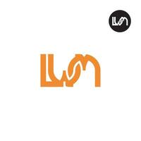 Brief lwm Monogramm Logo Design vektor