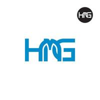 Brief hm Monogramm Logo Design vektor