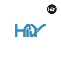 brev hmy monogram logotyp design vektor