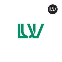 Brief luv Monogramm Logo Design vektor