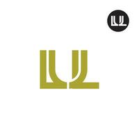 brev lul monogram logotyp design vektor