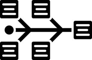 fiskben diagram vektor ikon