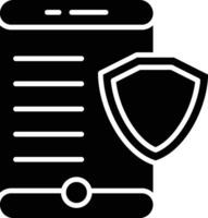 Vektorsymbol für mobile Sicherheit vektor