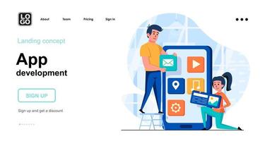 app utveckling webb koncept vektor