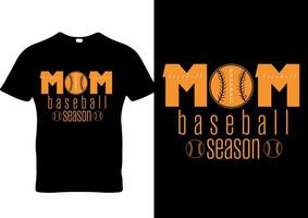 Super Baseball Jahreszeit T-Shirt Design Super Mama Baseball Jahreszeit vektor