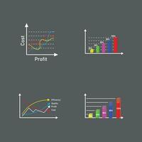 kvadrant begrepp diagram logotyp illustration vektor