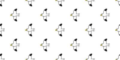 fågel sömlös mönster vektor fiskmås tecknad serie scarf isolerat upprepa bakgrund bricka tapet illustration design