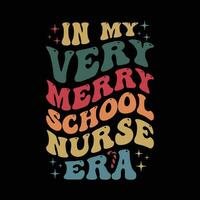 i min mycket glad skola sjuksköterska epok vektor