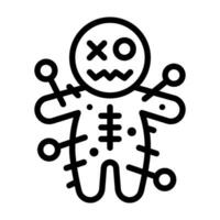 voodoo linje ikon, vektor och illustration