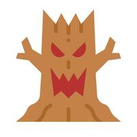 Monster- Baum eben Symbol, Vektor und Illustration