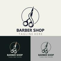 barberare logotyp design scissor ikon mall. modern enkel design. frisörer verktyg och frisör. vektor illustration