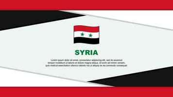 syrien flagga abstrakt bakgrund design mall. syrien oberoende dag baner tecknad serie vektor illustration. syrien vektor