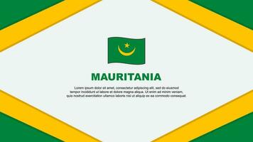 Mauretanien Flagge abstrakt Hintergrund Design Vorlage. Mauretanien Unabhängigkeit Tag Banner Karikatur Vektor Illustration. Vorlage
