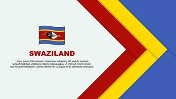 swaziland flagga abstrakt bakgrund design mall. swaziland oberoende dag baner tecknad serie vektor illustration. swaziland tecknad serie