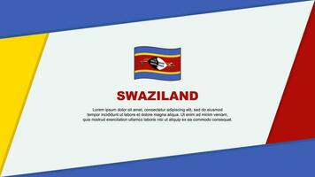 Swasiland Flagge abstrakt Hintergrund Design Vorlage. Swasiland Unabhängigkeit Tag Banner Karikatur Vektor Illustration. Swasiland Banner