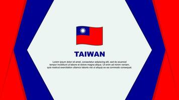Taiwan Flagge abstrakt Hintergrund Design Vorlage. Taiwan Unabhängigkeit Tag Banner Karikatur Vektor Illustration. Taiwan Hintergrund