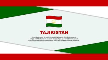 Tadschikistan Flagge abstrakt Hintergrund Design Vorlage. Tadschikistan Unabhängigkeit Tag Banner Karikatur Vektor Illustration. Tadschikistan Vektor