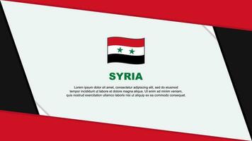 Syrien Flagge abstrakt Hintergrund Design Vorlage. Syrien Unabhängigkeit Tag Banner Karikatur Vektor Illustration. Syrien Unabhängigkeit Tag