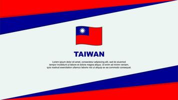 Taiwan Flagge abstrakt Hintergrund Design Vorlage. Taiwan Unabhängigkeit Tag Banner Karikatur Vektor Illustration. Taiwan Design