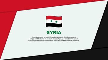 Syrien Flagge abstrakt Hintergrund Design Vorlage. Syrien Unabhängigkeit Tag Banner Karikatur Vektor Illustration. Syrien Banner