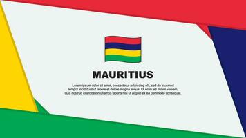 Mauritius Flagge abstrakt Hintergrund Design Vorlage. Mauritius Unabhängigkeit Tag Banner Karikatur Vektor Illustration. Mauritius Unabhängigkeit Tag