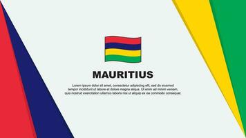 Mauritius Flagge abstrakt Hintergrund Design Vorlage. Mauritius Unabhängigkeit Tag Banner Karikatur Vektor Illustration. Mauritius Flagge