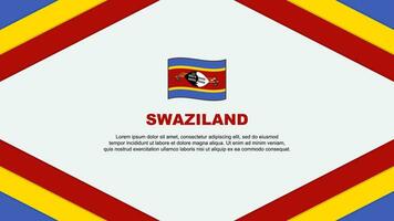 Swasiland Flagge abstrakt Hintergrund Design Vorlage. Swasiland Unabhängigkeit Tag Banner Karikatur Vektor Illustration. Swasiland Vorlage