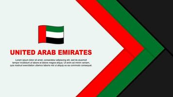 vereinigt arabisch Emirate Flagge abstrakt Hintergrund Design Vorlage. vereinigt arabisch Emirate Unabhängigkeit Tag Banner Karikatur Vektor Illustration. Karikatur