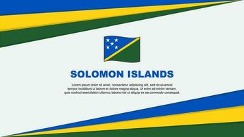 Solomon Inseln Flagge abstrakt Hintergrund Design Vorlage. Solomon Inseln Unabhängigkeit Tag Banner Karikatur Vektor Illustration. Solomon Inseln Design